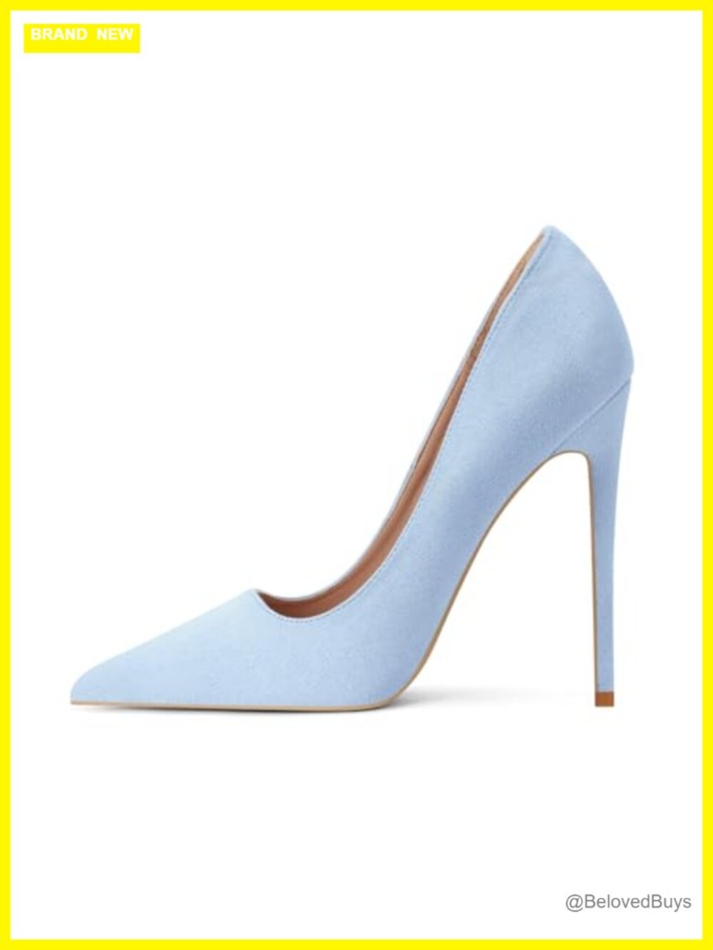 Women Pointed Toe Stiletto High Heels 4.7 inch Faux Suede Pumps Party Wedding
